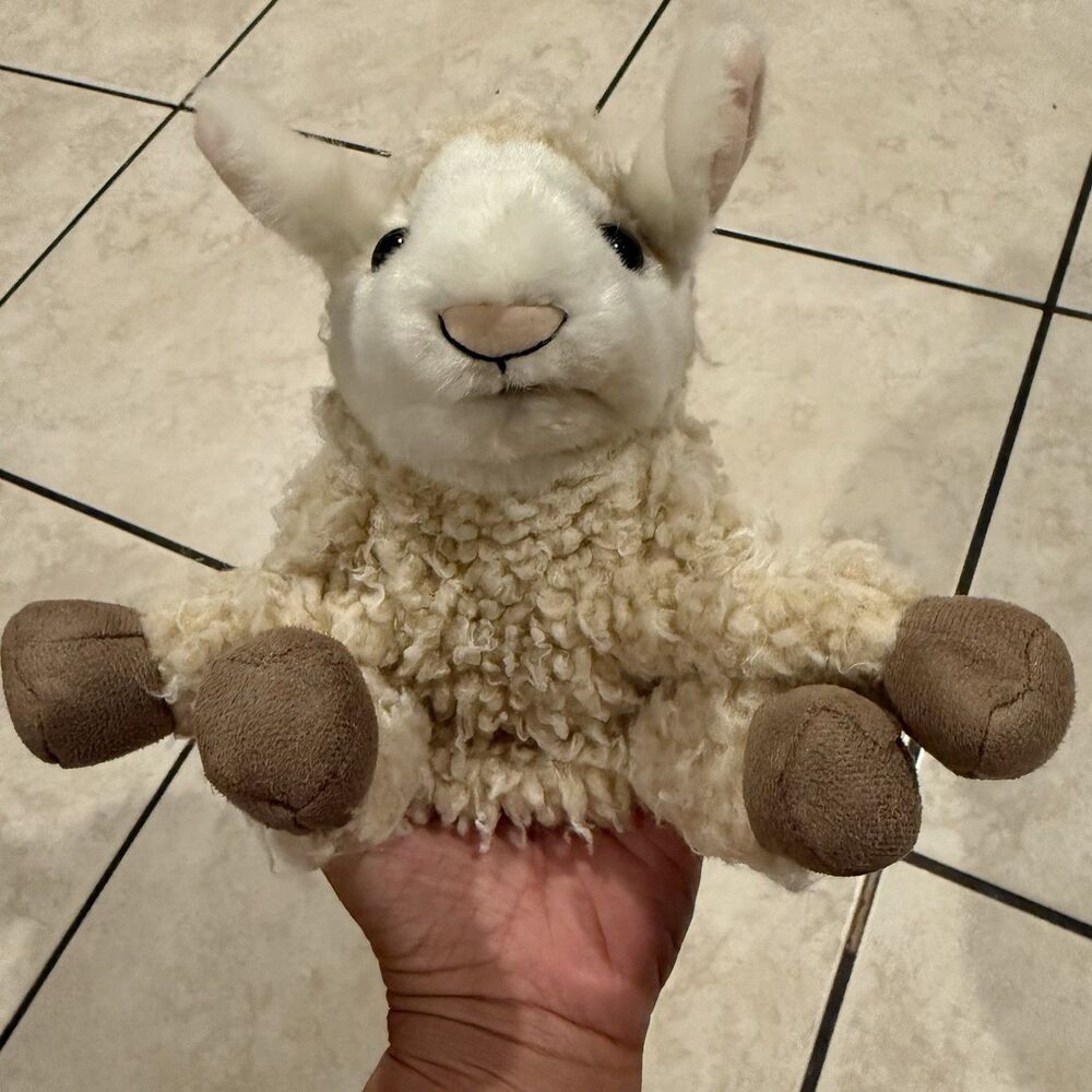 Folkmanis  Woolly Small Lamb Full Body Hand Puppet Plush Soft 9 Inch